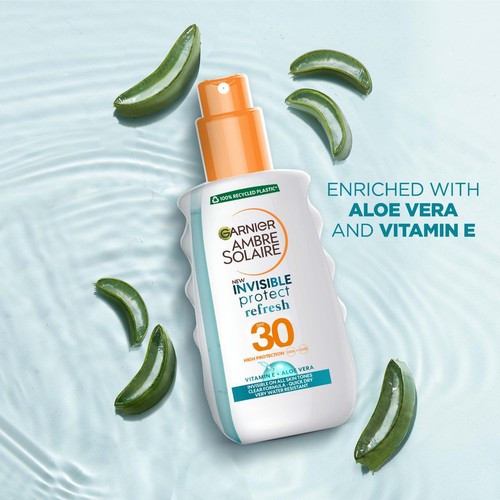 Garnier Ambre Solaire Invisible Protect SPF 30 Refresh Sun Cream Spray