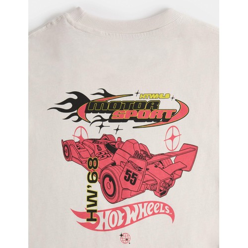 M&S Hot Wheels Long Sleeve Tops, 2-3 Years, Cream