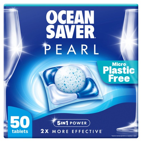 OceanSaver Pearl All in One 50 Plastic Free Dishwasher Tablets