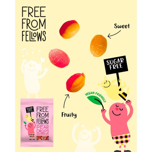 Free From Fellows Vegan Sugar Free Pear Drops
