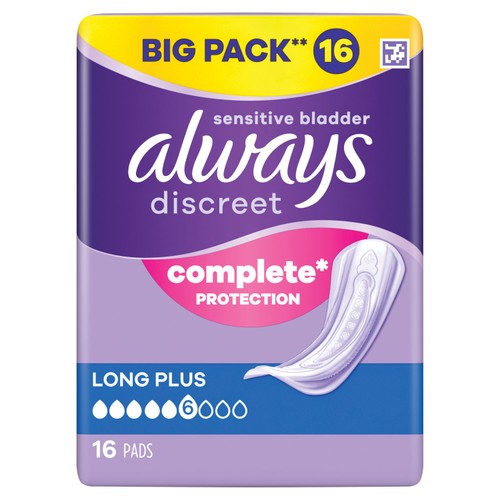 Always Discreet Incontinence Pads Long Plus
