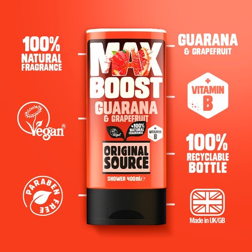 Original Source Max Boost Guarana and Grapefruit Shower Gel