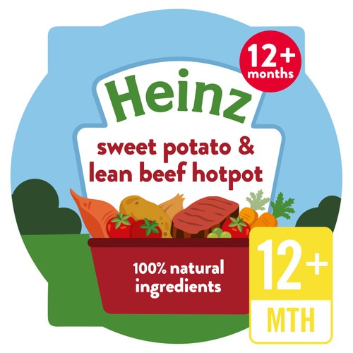 Heinz Sweet Potato & Lean Beef Hotpot Baby Food Tray 1+ Year