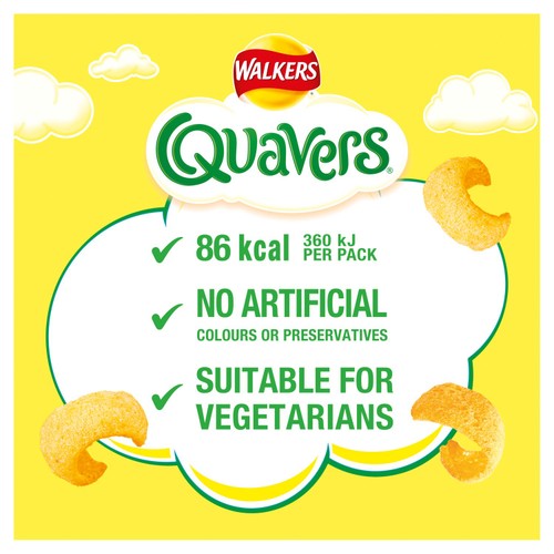 Walkers Quavers Cheese Multipack Snacks Crisps 12x16g