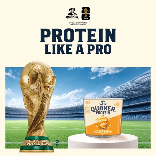 Quaker Oats High Protein Golden Syrup Porridge Pot