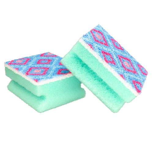 Spontex Mosaik Non-Scratch Washups - 5x Longer Lasting Sponge Scourers