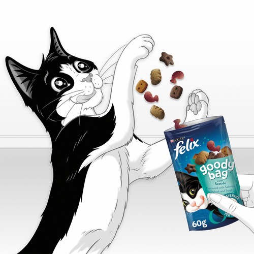 Felix Goody Bag Seaside Salmon Pollock & Trout Cat Treats