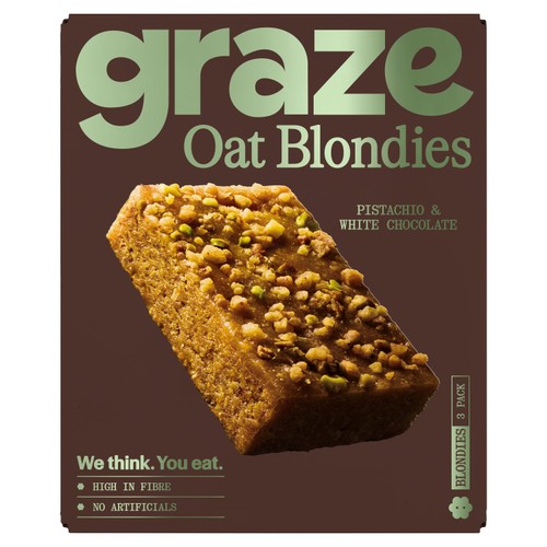 Graze White Choc & Pistachio Brownie