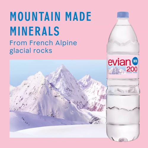 Evian Still Natural Mineral Spring Bottled Water Multipack