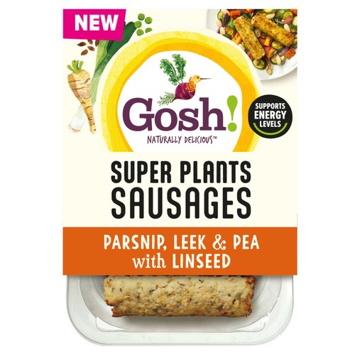Gosh! Super Plants Parsnip, Leek & Pea with Linseed Sausages