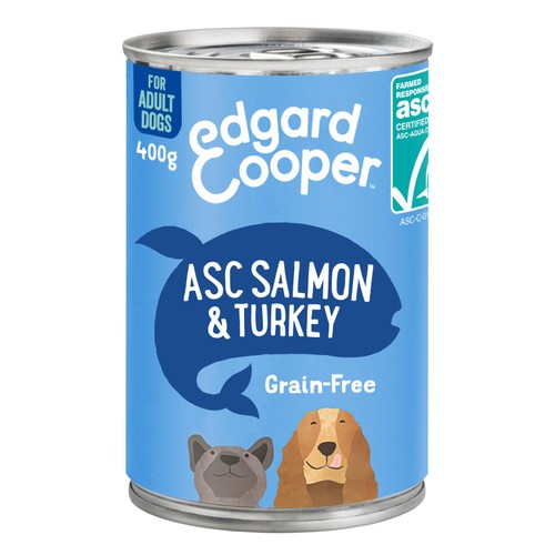Edgard & Cooper Fresh Dog Wet Food Adult Grain Free Tin Salmon & Turkey