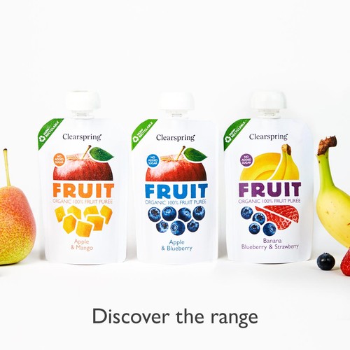Clearspring Organic FRUIT Puree - Banana, Blueberry & Strawberry