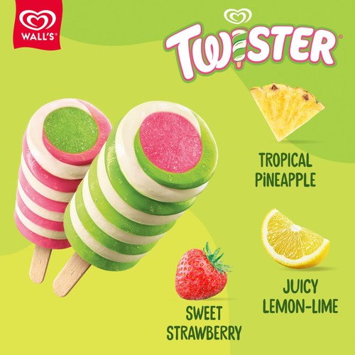 Twister Mini Pineapple Ice Cream Lollies 10x50ml