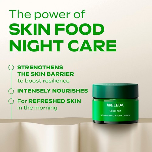 Weleda Skin Food Night Face Cream Moisturiser Natural Derma Tested Vegan