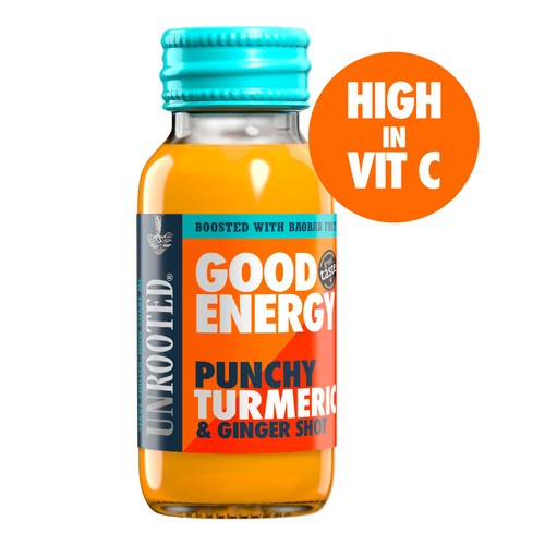 UNROOTED Punchy Turmeric, Ginger & Baobab Single Shot
