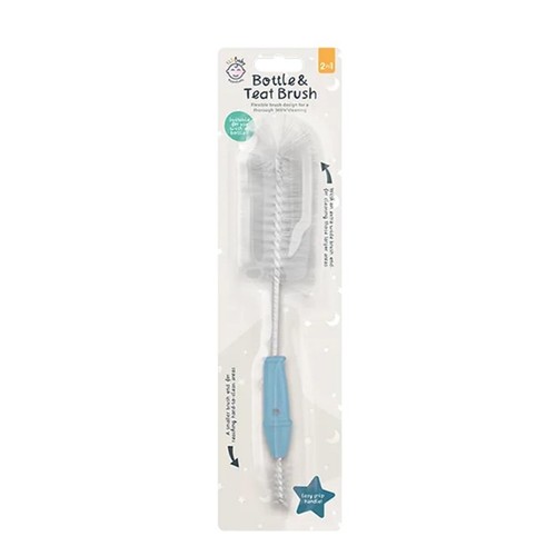 123 Baby Bottle and Teat Brush Blue