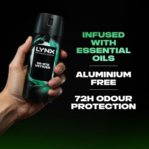 Lynx Fine Fragrance Collection Premium Deodorant Bodyspray White Vetiver
