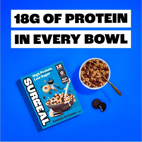 Surreal High Protein Low Sugar Cookies & Cream Cereal