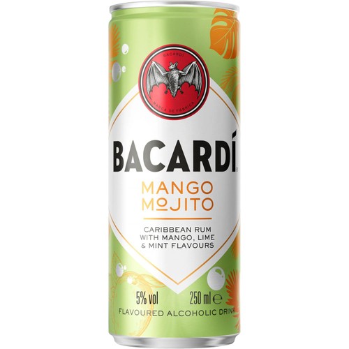 Bacardi Mango Mojito Premix Rum Cocktail