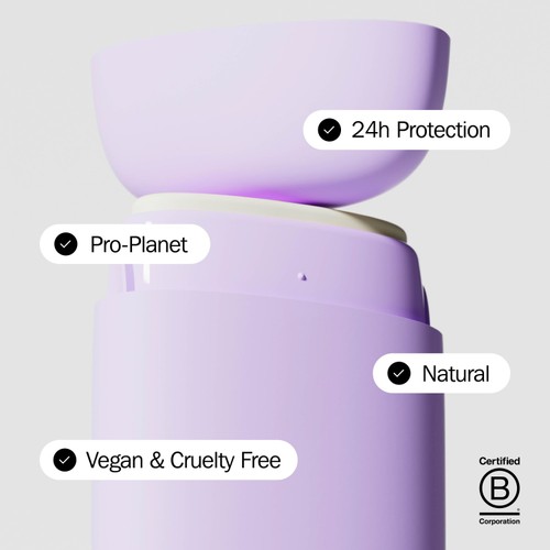 Fussy Refillable Natural Deodorant Lavender Fields