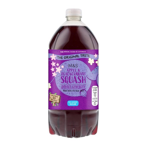 M&S Apple & Blackcurrant Double Strength Squash