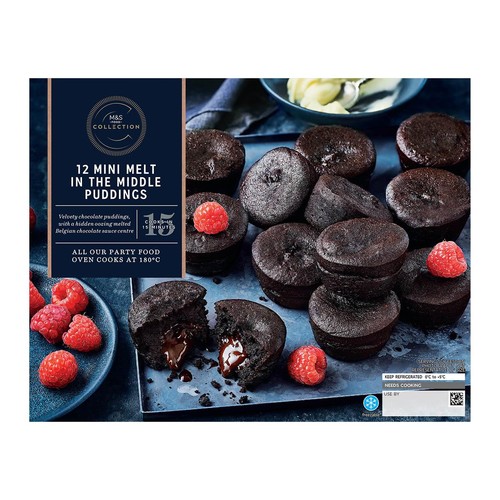 M&S Collection 12 Chocolate Melt in the Middle Puddings