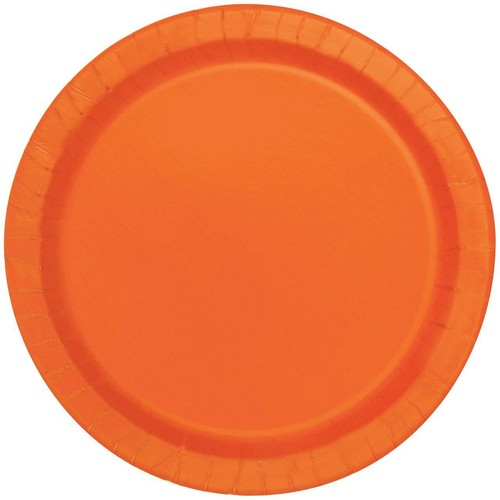 Pumpkin Orange Paper Plates