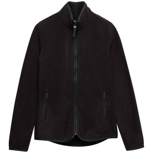 M&S Womens Goodmove Funnel Neck Zip Up Fitted Fleece Jacket, 12, Black