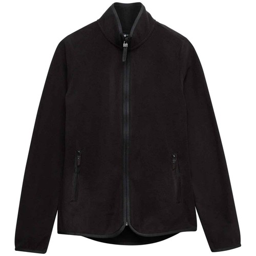M&S Womens Goodmove Funnel Neck Zip Up Fitted Fleece Jacket, 12, Black