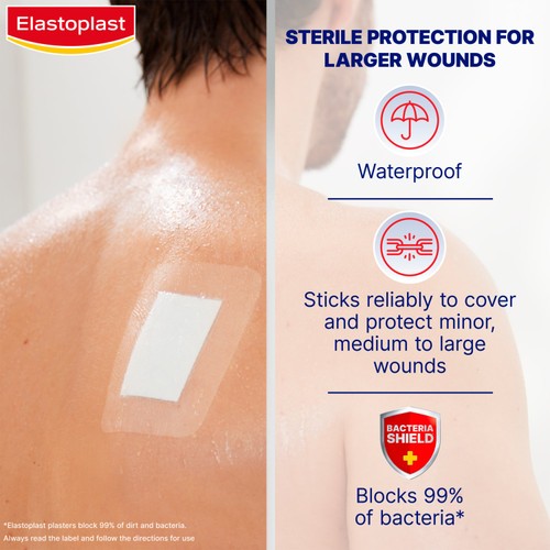 Elastoplast Waterproof Wound Pad Dressing XXL