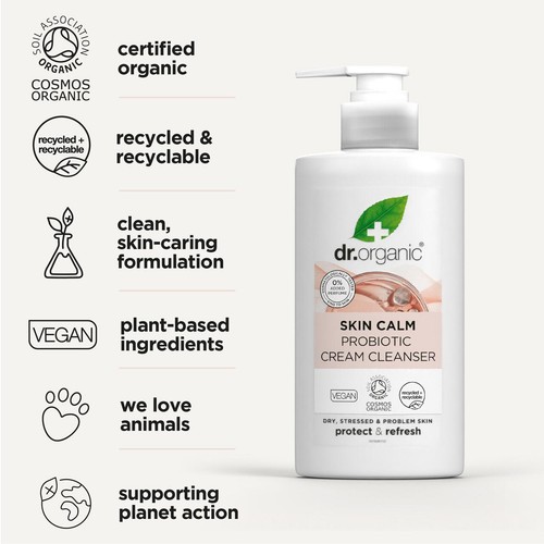 Dr Organic Probiotic Skin Calm Cream Cleanser