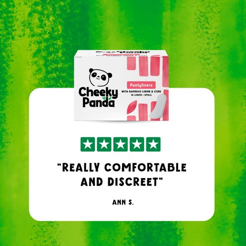 The Cheeky Panda Pantyliners with Bamboo Core