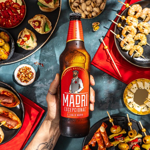Madri Excepcional Premium Lager Beer Bottle 