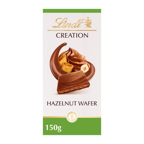 Lindt Creation Milk Hazelnut Wafer Chocolate Bar