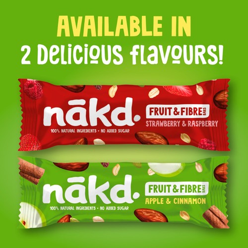 nakd. Fruit & Fibre Apple & Cinnamon Bars Multipack