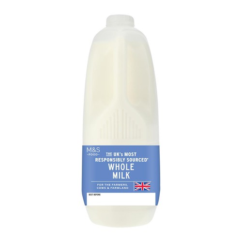 M&S UKs Most Responsibly Sourced Whole Milk (6 pts)