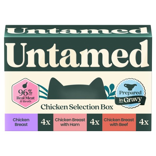 Untamed Chicken Selection Box in Gravy Cat Food