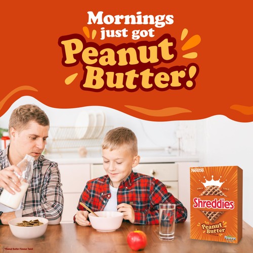 Shreddies Peanut Butter Breakfast Cereal