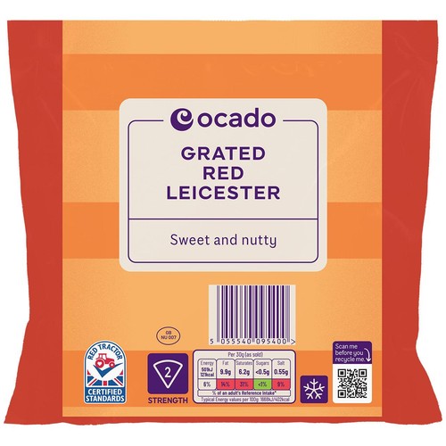 Ocado Grated Red Leicester
