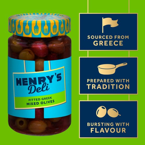 Henry's Deli Pitted Greek Mixed Olives