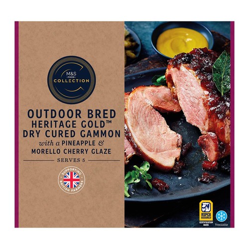 M&S Collection Outdoor Bred Heritage Gold Dry Cured Gammon