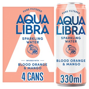 Aqua Libra Blood Orange & Mango Sparkling Water4x330ml