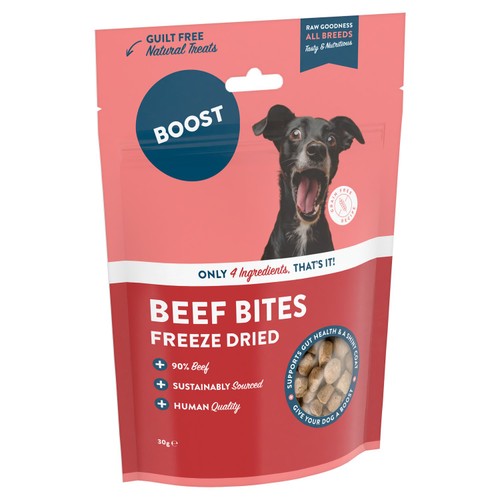 BOOST Pet Beef & Superfoods Freeze Dried Treats for Dogs