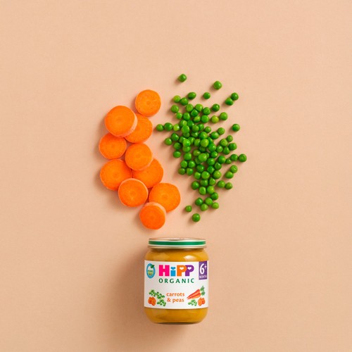 HiPP Organic Carrots & Peas Baby Food Jar 6+ Months