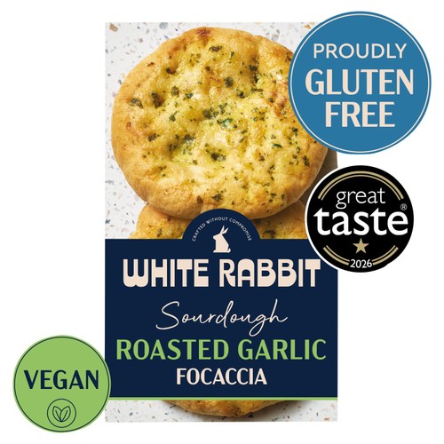 White Rabbit Gluten Free Roasted Garlic Focaccia