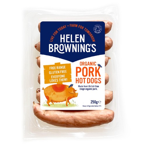 Helen Browning 6 Organic Hot Dogs