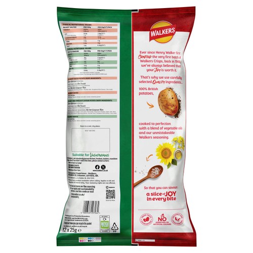 Walkers Ready Salted, Salt & Vinegar Variety Multipack Crisps