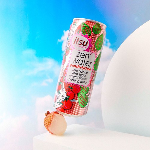 itsu peach & lychee zen water