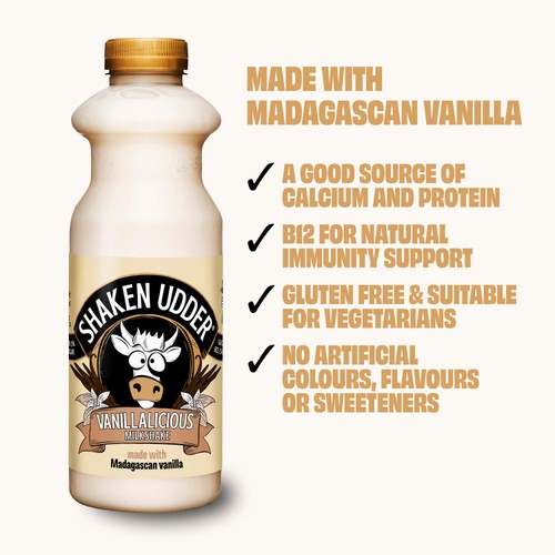 Shaken Udder Vanillalicious Vanilla Flavoured Milkshake