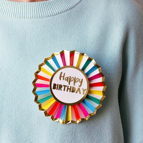 Talking Tables Rainbow Birthday Badge